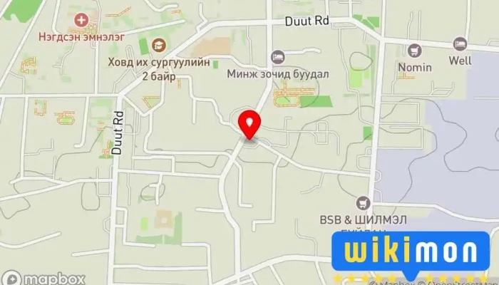 гэсэн газрын зураг Тарвас Хөшөө, баримал дээр Ховд
