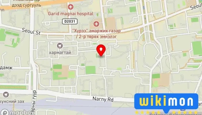 гэсэн газрын зураг Тэгш мэнд Өрхийн эмч дээр Улаанбаатар