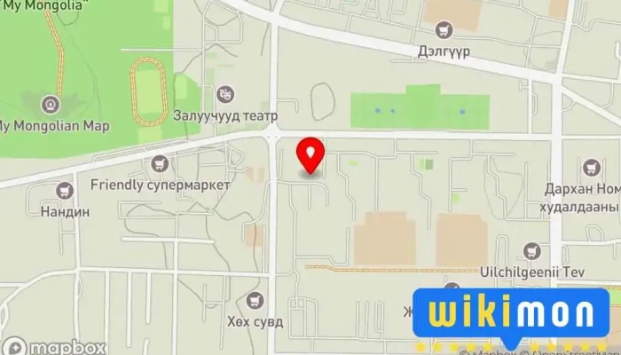 гэсэн газрын зураг Temuujin Uranbaatariin Орон сууцны цогцолбор дээр Дархан
