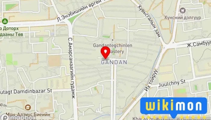 гэсэн газрын зураг Tibet Restaurant Ресторан дээр Улаанбаатар