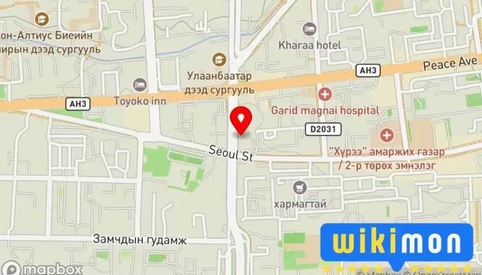 гэсэн газрын зураг Торго Загвар ХХК Хувцас засвар дээр Улаанбаатар