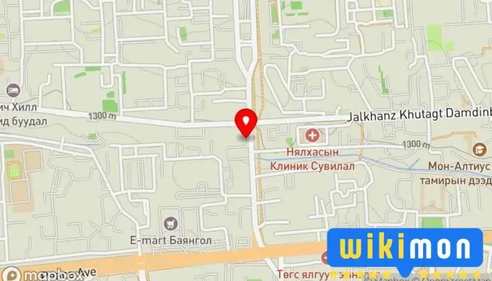 гэсэн газрын зураг Triple chinese restaurant Хятад хоолны ресторан дээр Улаанбаатар