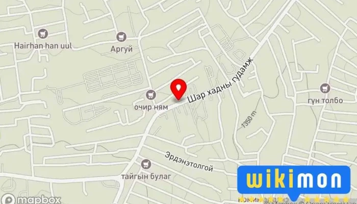 гэсэн газрын зураг Цахлай Bus stop дээр Улаанбаатар