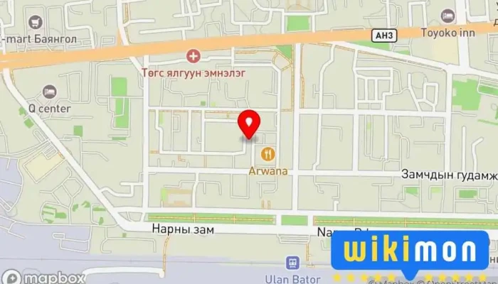 гэсэн газрын зураг Турк хөшигний дэлгүүр Худалдааны гудамж дээр Улаанбаатар