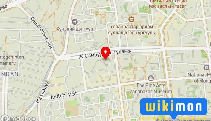 гэсэн газрын зураг UB INN Hotel & Gallery Зочид буудал дээр Улаанбаатар