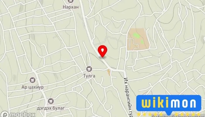гэсэн газрын зураг Улаан чулуут завсар Bus stop дээр Улаанбаатар