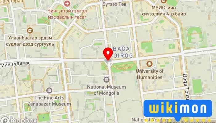 гэсэн газрын зураг Улаанбаатар  дээр Улаанбаатар