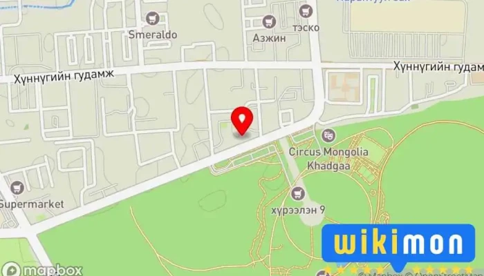 гэсэн газрын зураг Үндэсний цэцэрлэгт хүрээлэн салбар - Монгол Инфинити Шуудан ХХК Шуудан дээр Улаанбаатар