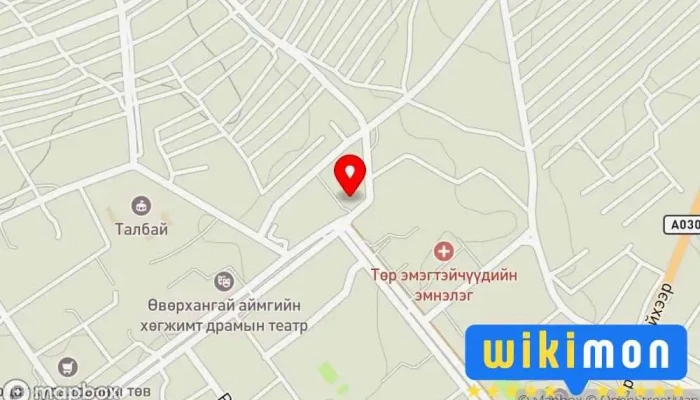 гэсэн газрын зураг UV-GHBHBG Засгийн газрын байшин дээр Арвайхээр