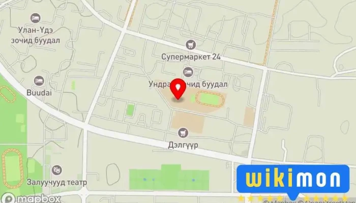 гэсэн газрын зураг Zandan gosha Зочид буудал дээр Дархан