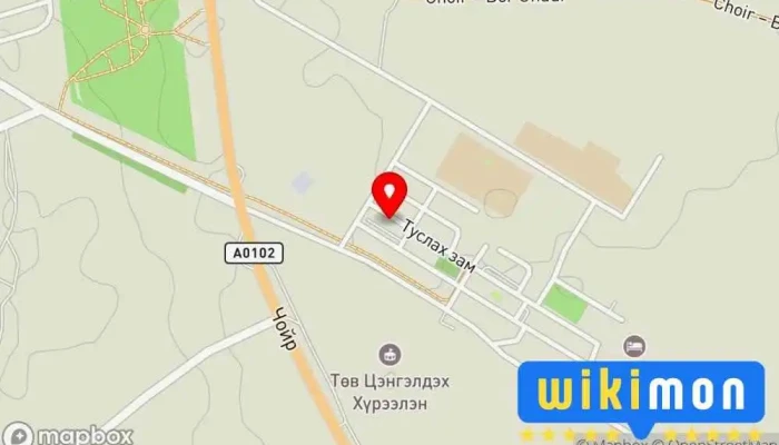 гэсэн газрын зураг Зочны байр, зочид буудал, Hotel Зочид буудал дээр Чойр