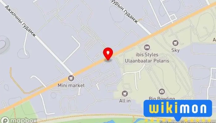 гэсэн газрын зураг Зогсоол Автомашины зогсоол дээр Улаанбаатар