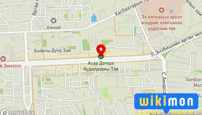 гэсэн газрын зураг Зогсоол Автомашины зогсоол дээр Улаанбаатар