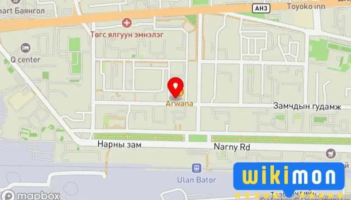 гэсэн газрын зураг Зогсоол Автомашины зогсоол дээр Улаанбаатар