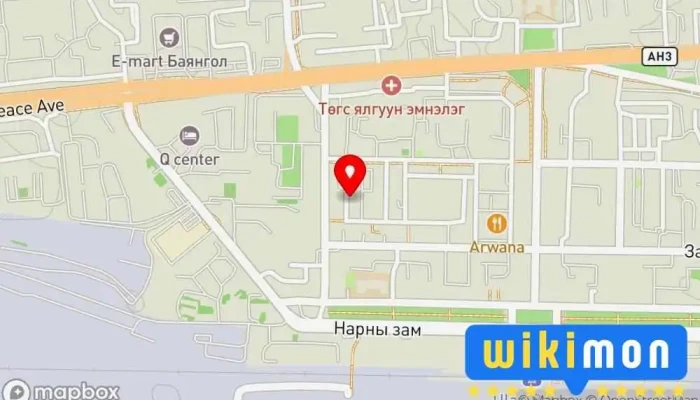 гэсэн газрын зураг Зогсоол Автомашины зогсоол дээр Улаанбаатар