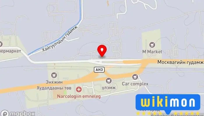 гэсэн газрын зураг Зогсоол Автомашины зогсоол дээр Улаанбаатар