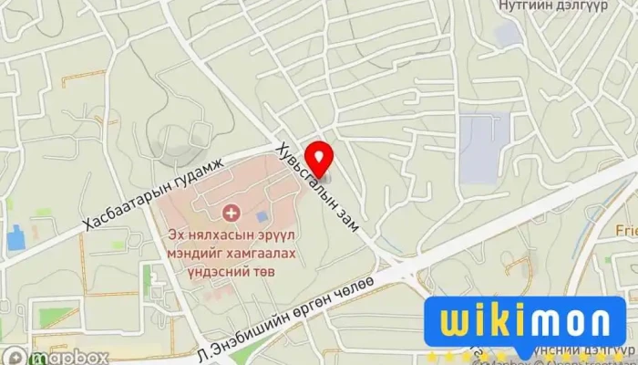 гэсэн газрын зураг Зурагтын 1-р буудал  дээр Улаанбаатар